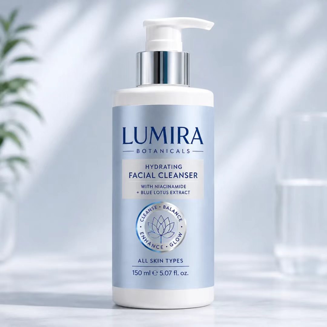 Luxury Skincare Labels - Maßgefertigtes Luxus-Etikett aus Blau/Silberfolie (BOPP) für