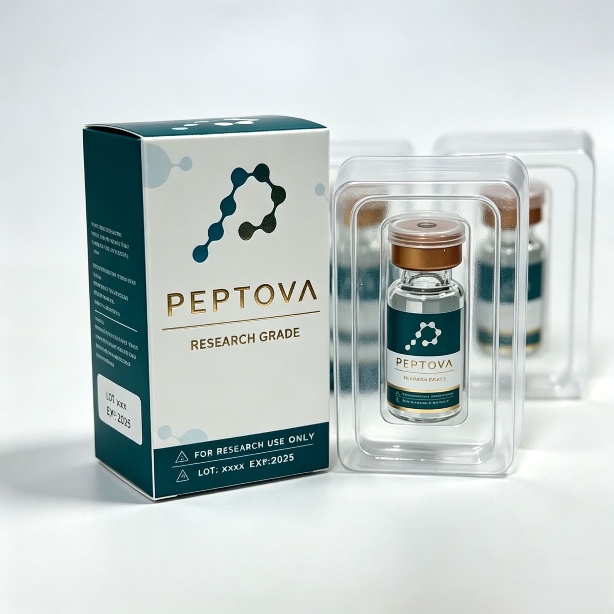 Luxury Skincare Labels - Wasserdichte HD-Vinyl-Selbstklebeetiketten Maßgefertigte Luxus-Peptid-Etiketten-Kartons Passend für