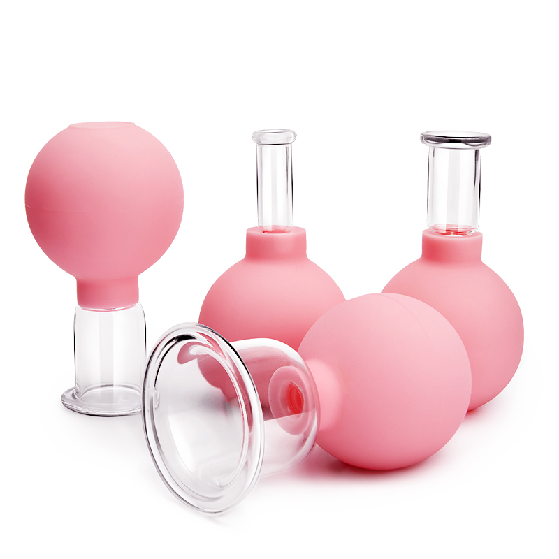 Luxury Skincare Tools - Lymphdrainage Gesichts-Guasha Gummi-Schröpfgläser Gesichtsmassagegerät Vakuum-Augenlifting Gesichtsbehandlung