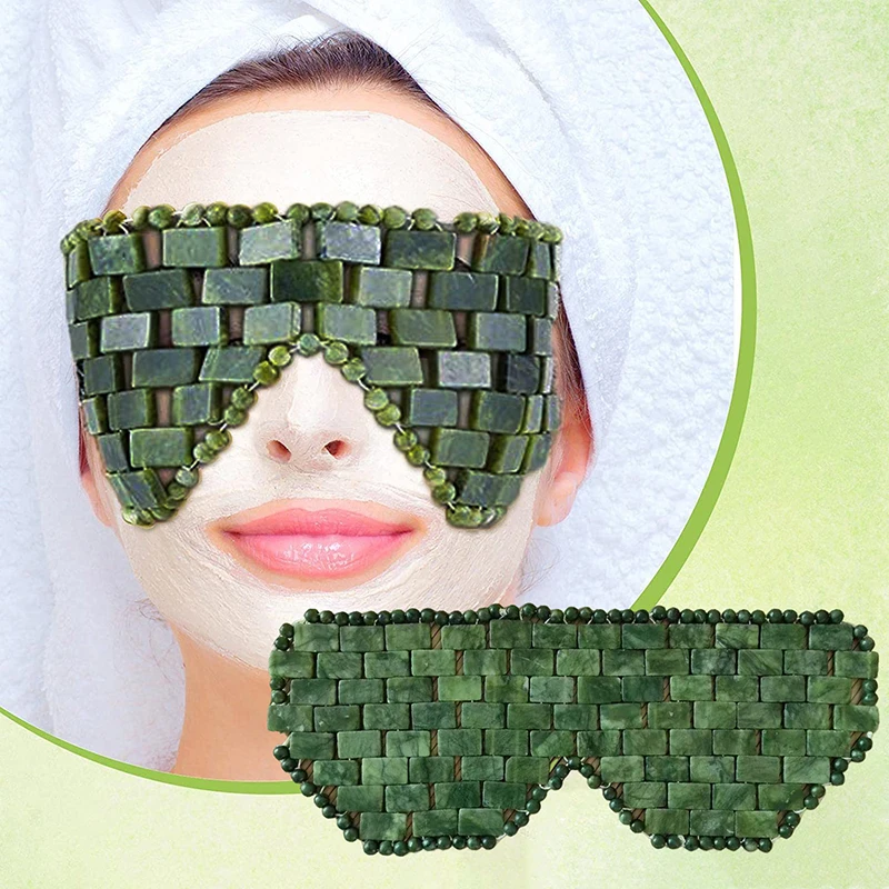 Luxury Skincare Tools - Gesichtskühlmaske Jade-Augenmaske zur Linderung von Schwellungen