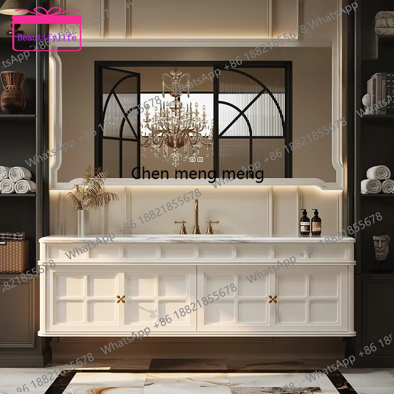 Luxury Skincare Display - YL Französischer Retro-Badezimmerschrank Platzsparender Schlanker Trendiger