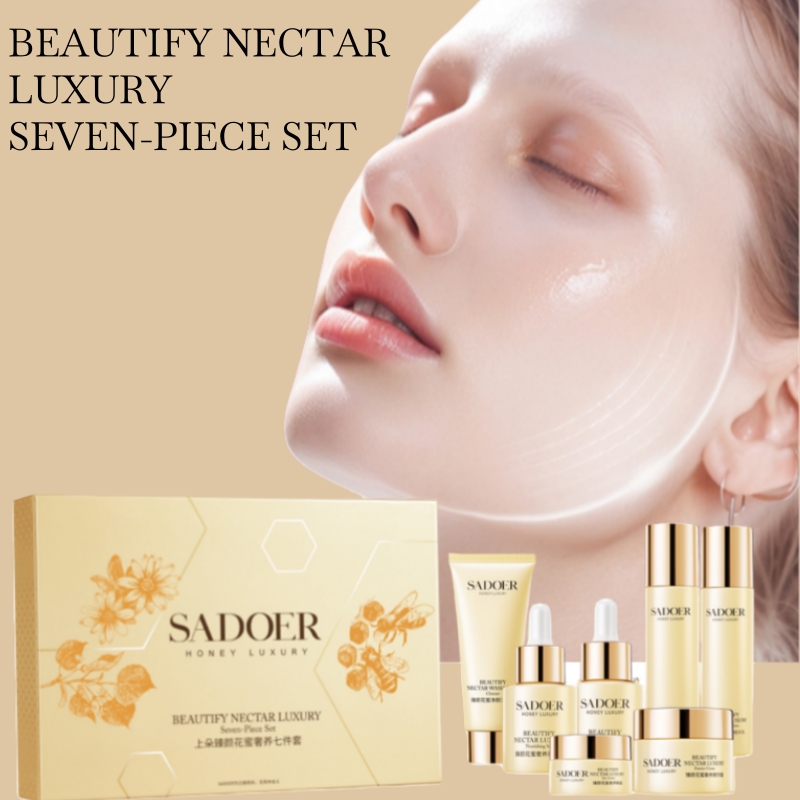 Luxury Skincare Ingredients - Sadoer Zhenyan Blütennektar Luxuriöses Hautpflege-Set, Sieben-Teiliges