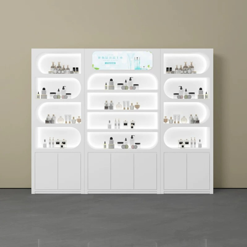 Luxury Skincare Display - Nordischer Minimalistischer Schönheitssalon-Vitrinenschrank Moderner Luxus-Hautpflegeprodukte-Nagelstudio-Vitrinenschrank Büromöbel