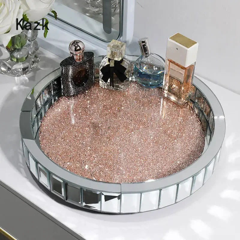 Luxuriöse Diamant-Inlay-Glas-A – Luxury Skincare Tray Bewertung und Preis
