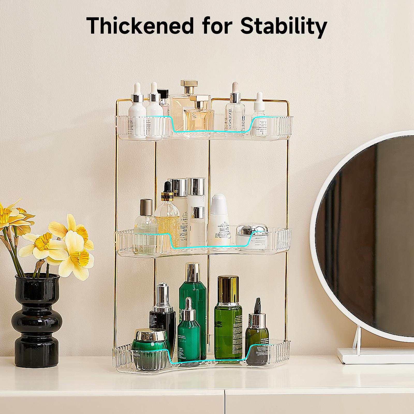 3-stöckiges transparentes Bade – Luxury Skincare Tray Bewertung und Preis