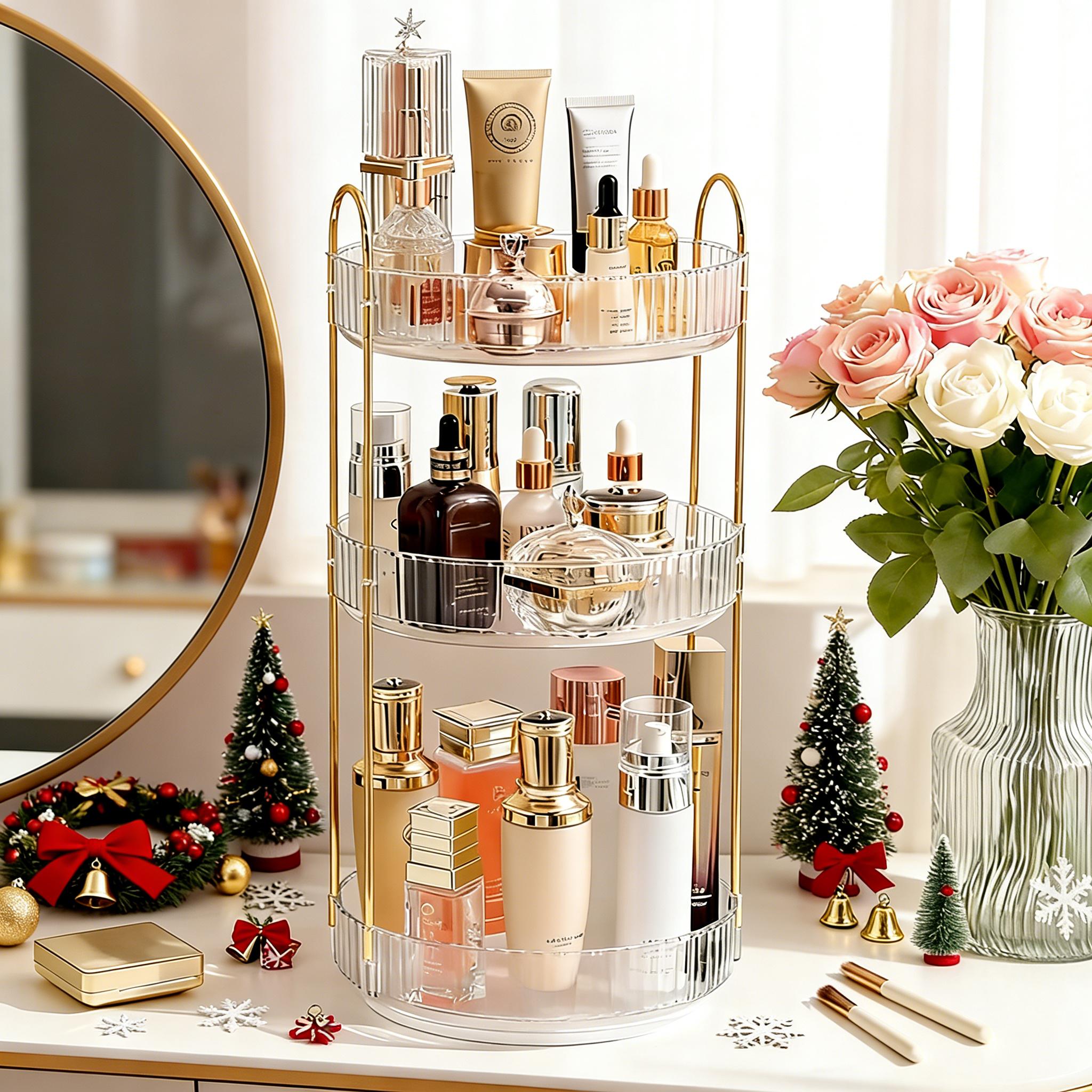 3-stöckiges transparentes Bade – Luxury Skincare Tray Bewertung und Preis