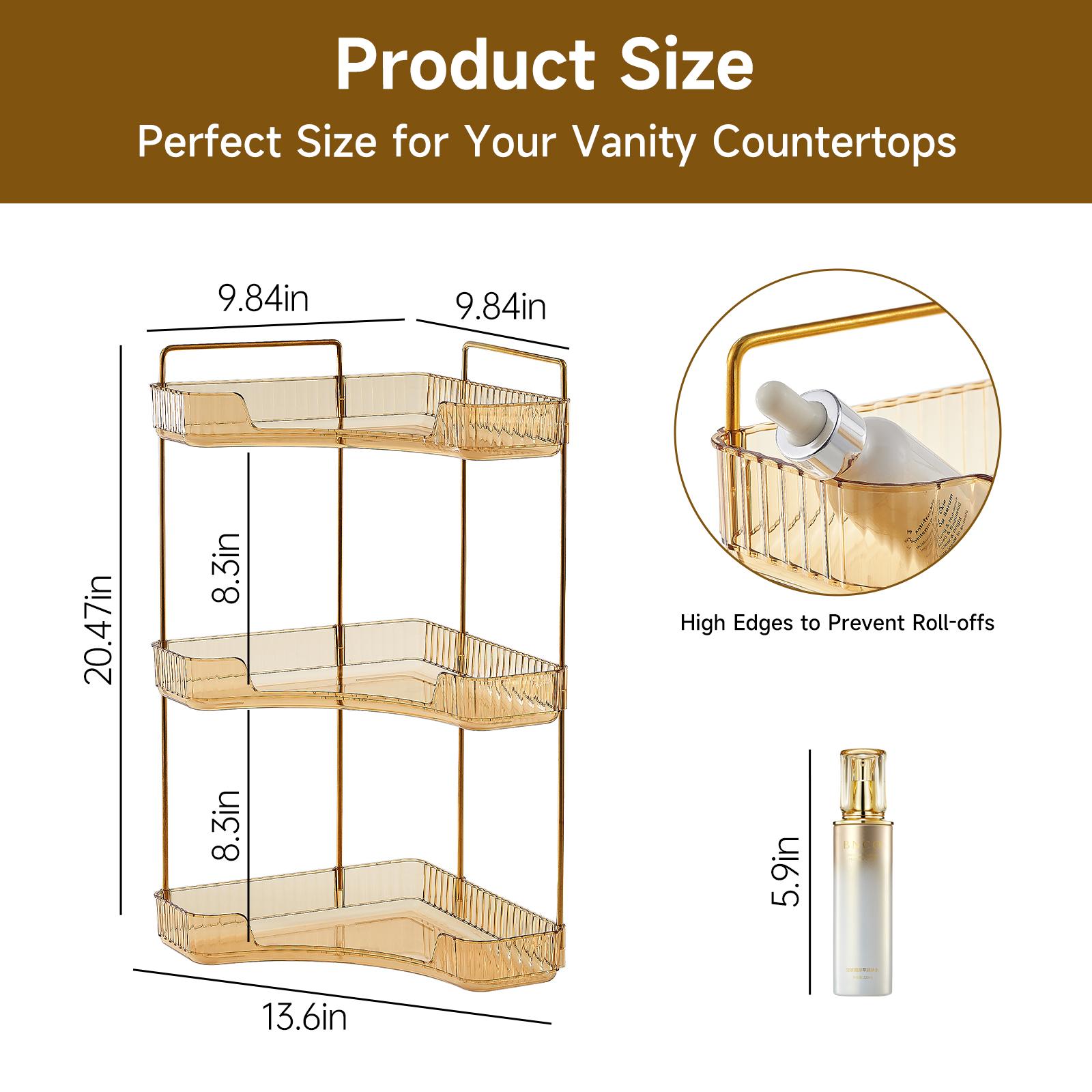 3-stöckiges transparentes Bade – Luxury Skincare Tray Bewertung und Preis